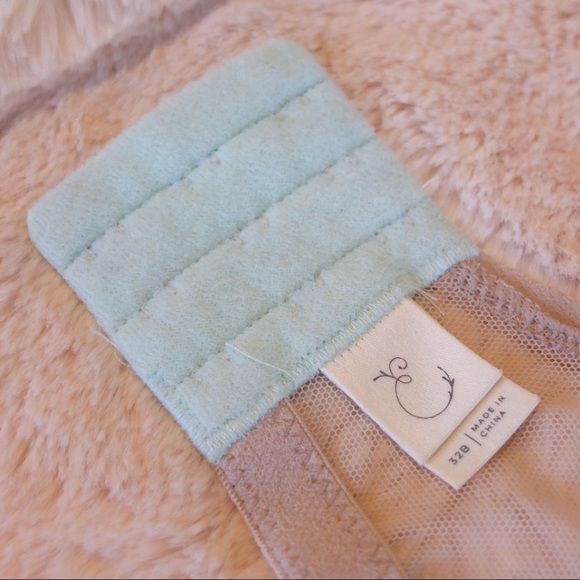 { Anthropologie } Eloise Minted Lace Long-line Bra 32b - Picture 9 of 9